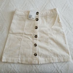 H&M Corduroy button skirt